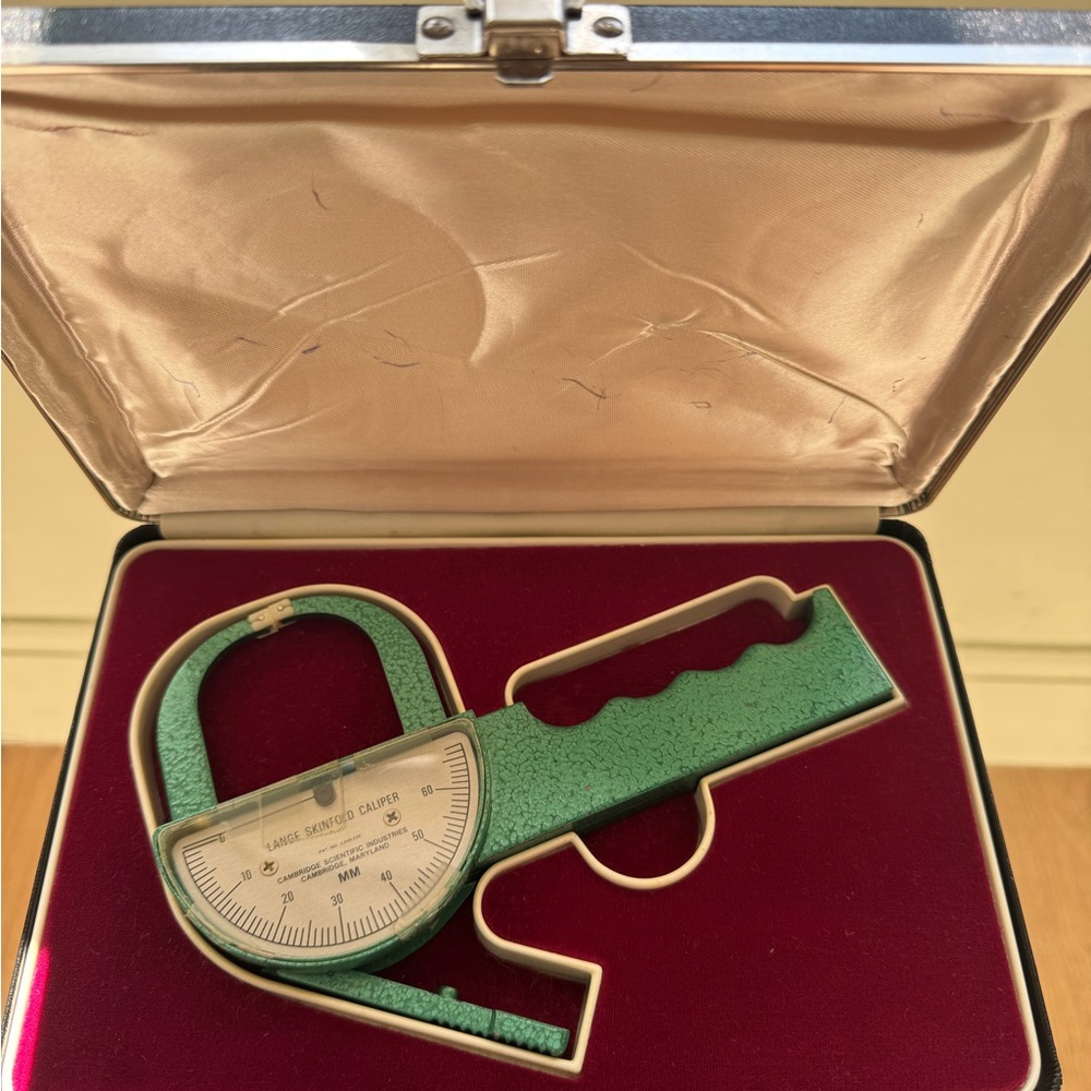 Green Lange Skinfold Caliper in Case